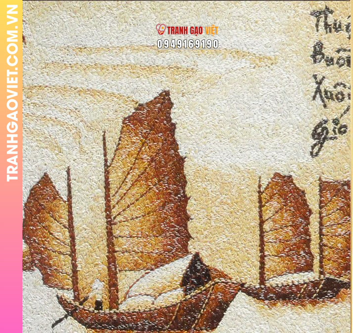 Ứng dụng Tranh Gạo Thuận Buồm Xuôi Gió trong trang trí