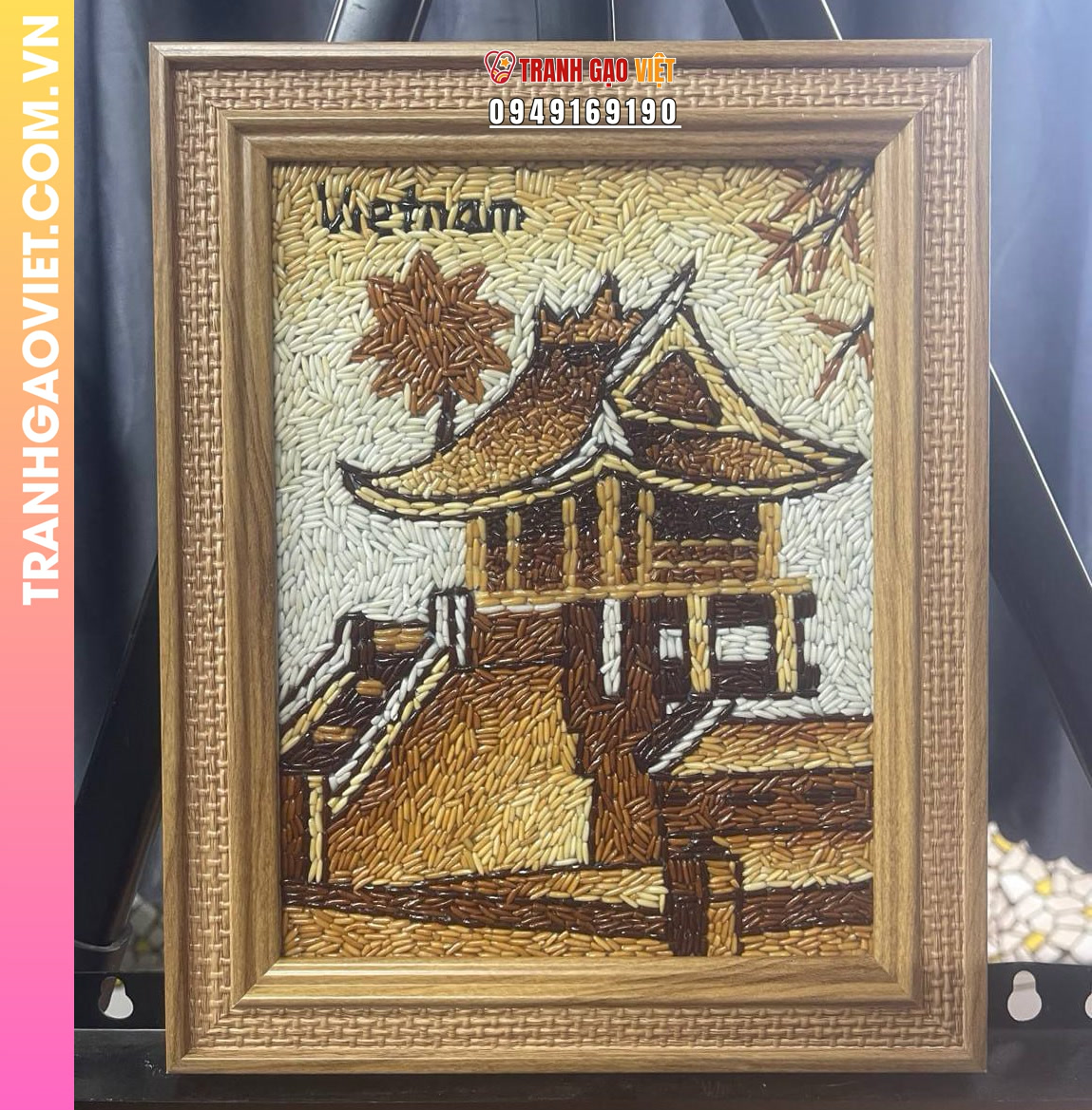 Ứng dụng tranh gạo trong trang trí nội thất