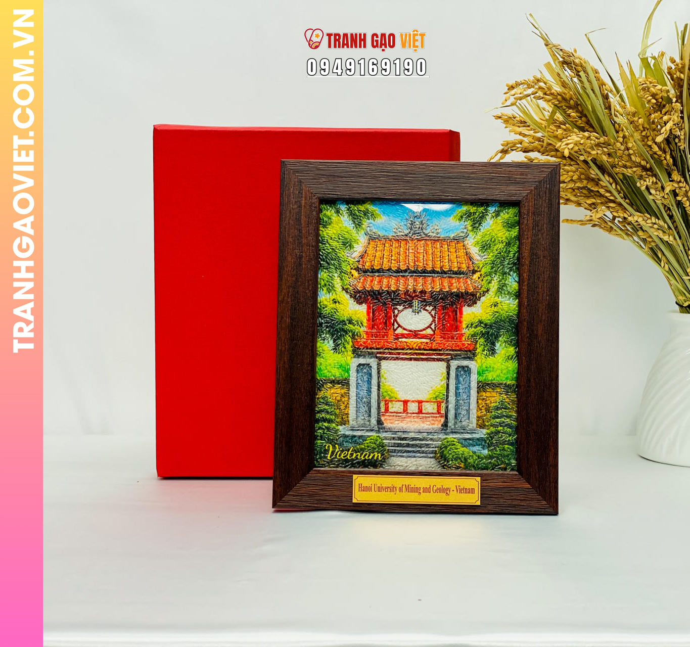 Ứng dụng Tranh Gạo Văn Miếu làm quà tặng