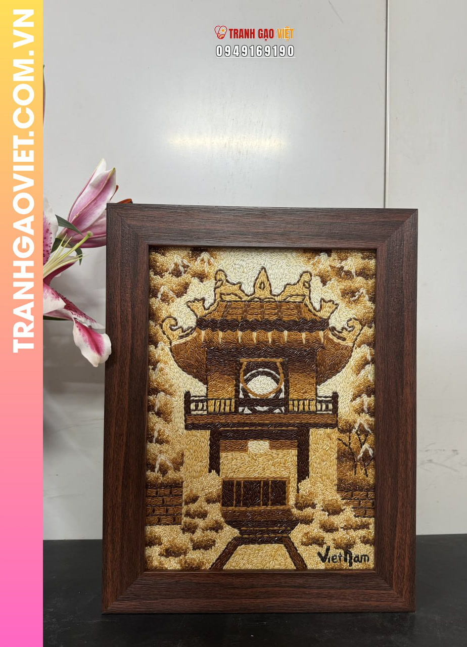 Ứng dụng Tranh Gạo Văn Miếu làm quà tặng