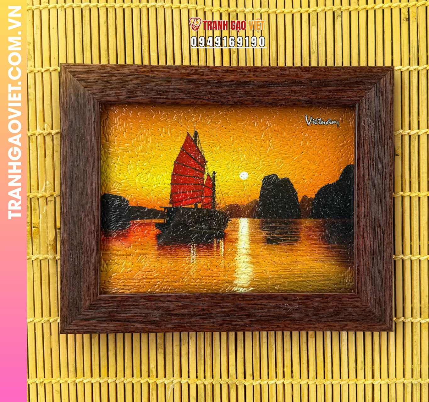 Ứng dụng Tranh Gạo Vịnh Hạ Long trong không gian sống