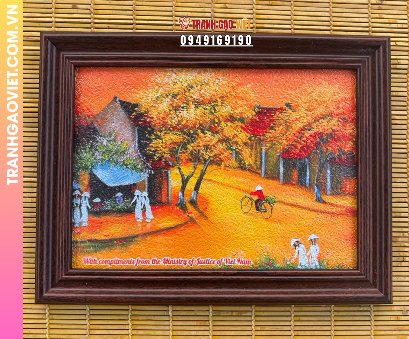 &Yacute; nghĩa của bức tranh gạo M&ugrave;a L&aacute; V&agrave;ng