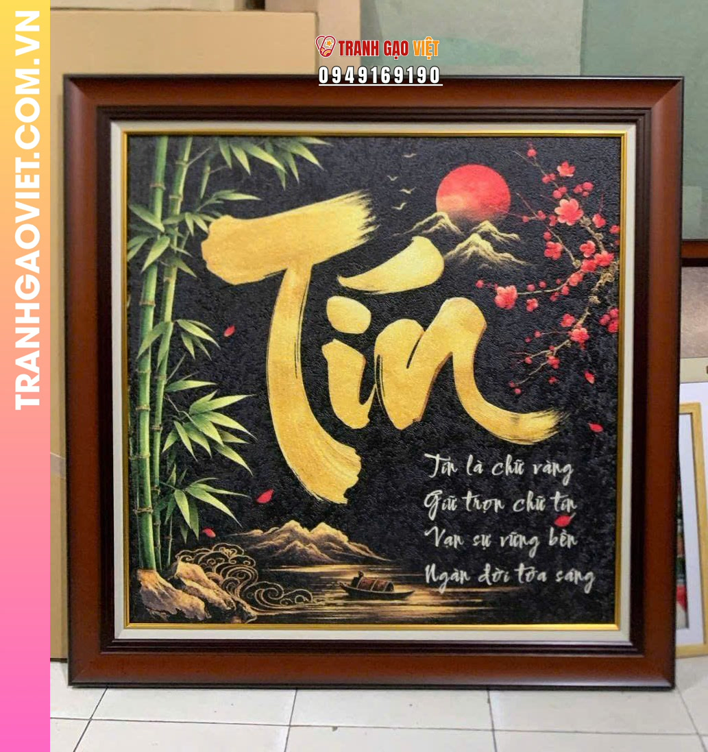 Ý nghĩa của Tranh Gạo Thư Pháp trong quà tặng công tác