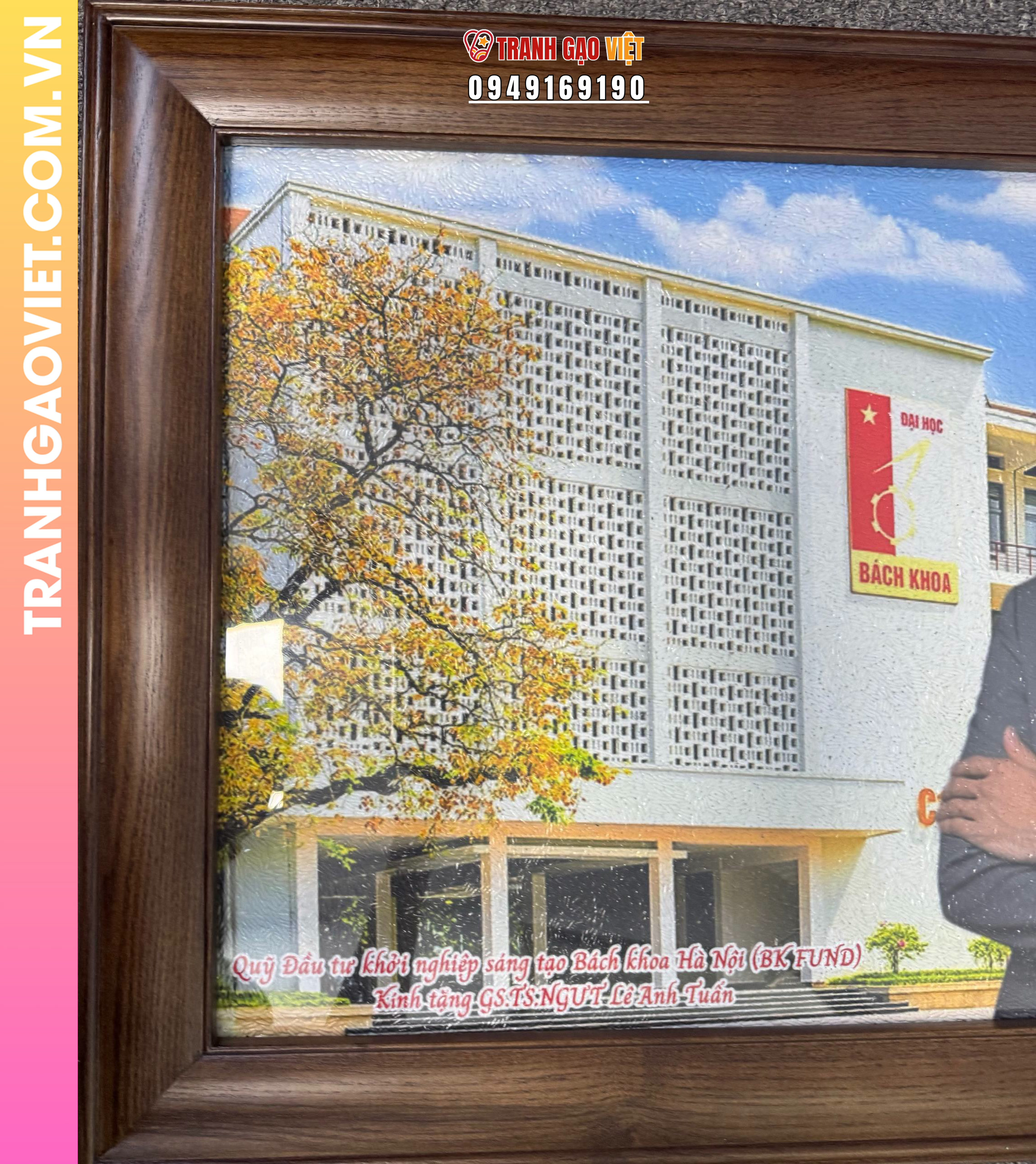Tranh gạo Tặng Giáo Sư Tiến sỹ trường Đại Học Bách Khoa - Ảnh 4