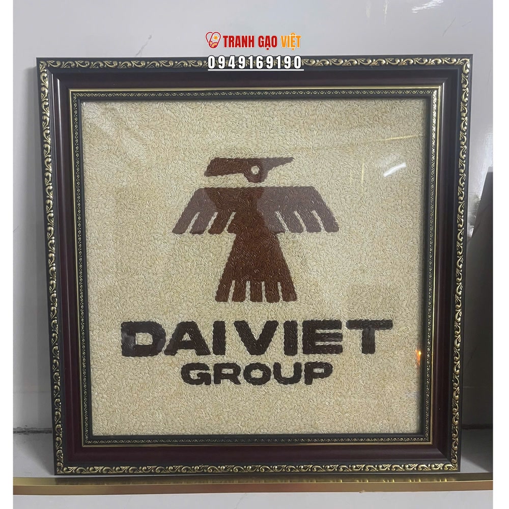Tranh Gạo Logo Nhựa Đại Việt Hình ảnh Tranh Gạo Logo Nhựa Đại Việt - Ảnh thực tế sản phẩm Tranh Gạo