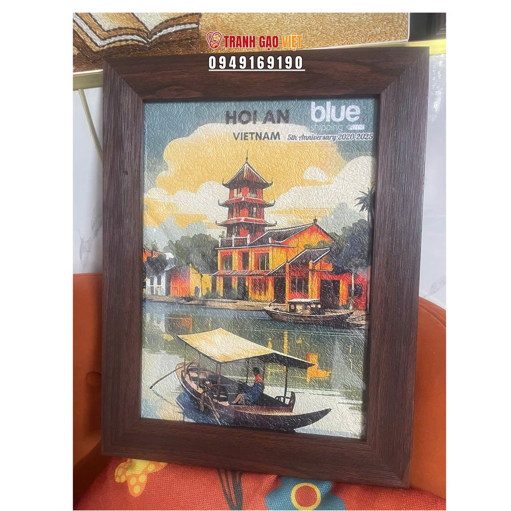 Tranh Gạo Hội An Việt Nam Hình ảnh Tranh Gạo Hội An Việt Nam - Ảnh thực tế sản phẩm Tranh Gạo