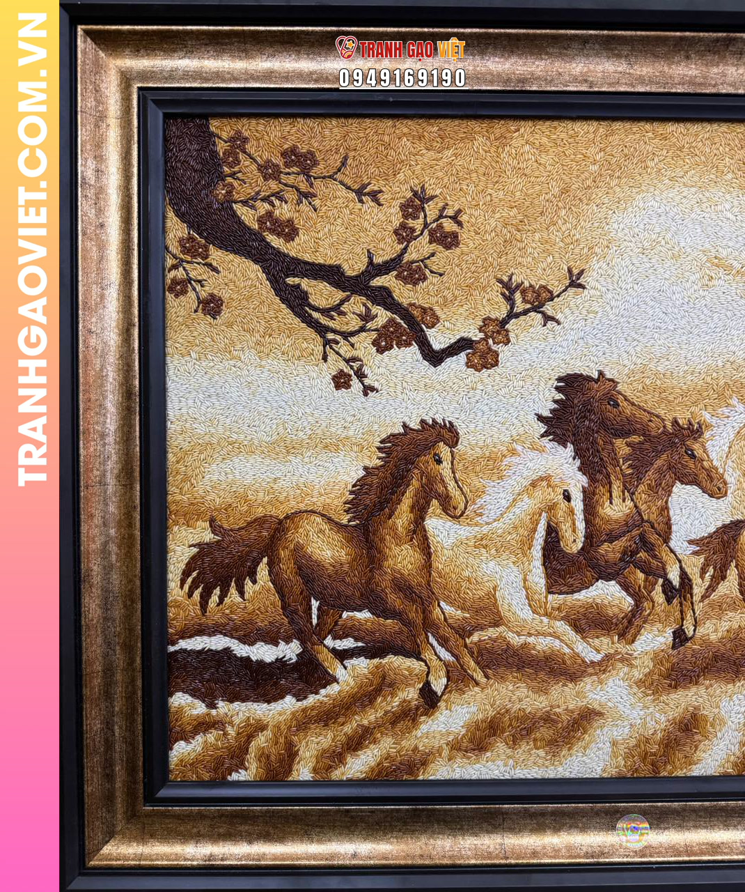Tranh Gạo Mã Đáo Thành Công kích thước 70x100 cm - Ảnh 4