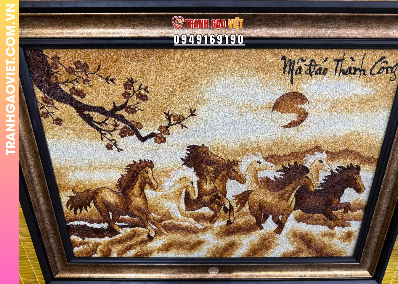 Tranh Gạo Mã Đáo Thành Công kích thước 70x100 cm - Ảnh 10
