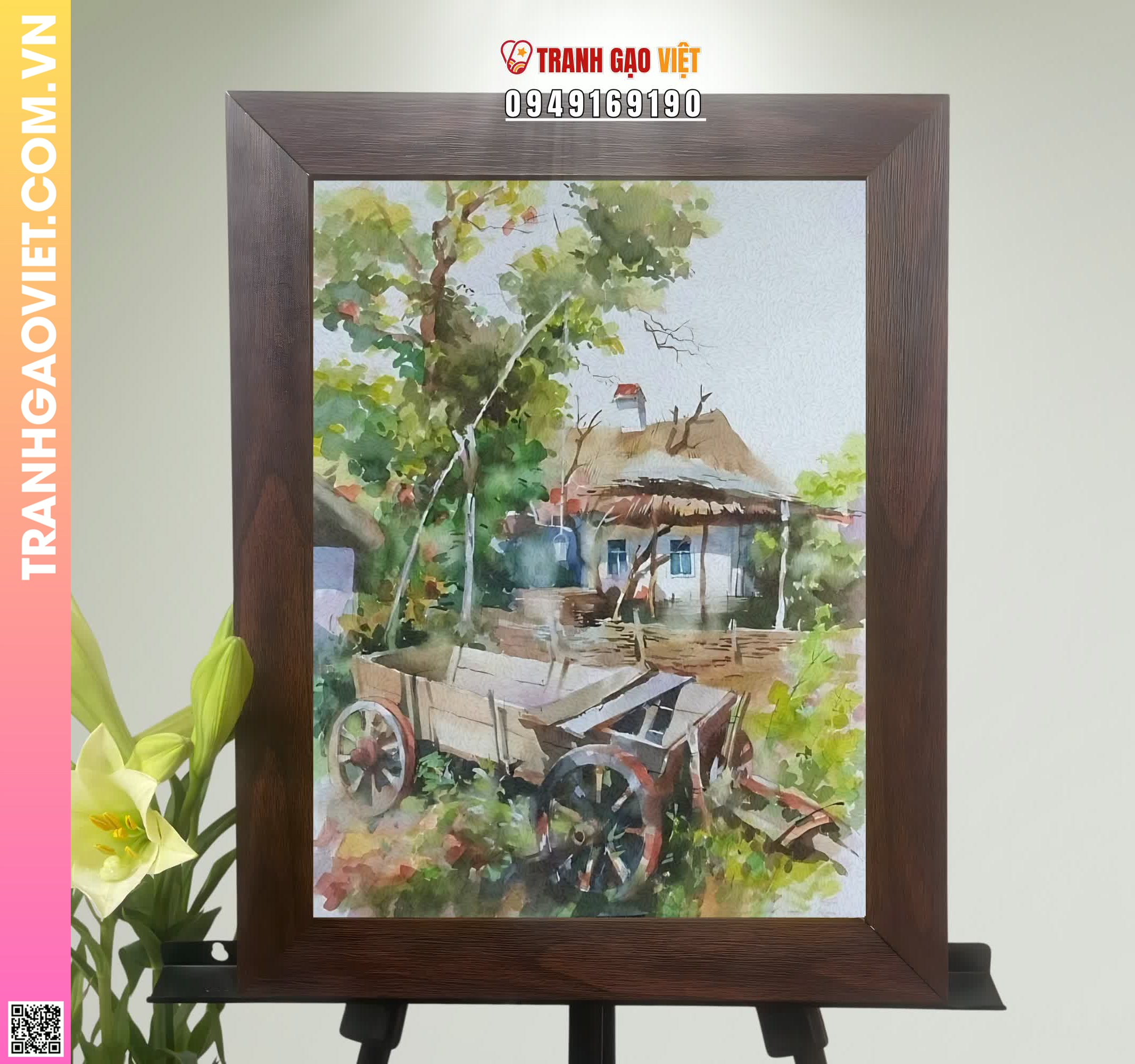 Tranh Gạo Màu Góc Quê Hình ảnh Tranh Gạo Màu Góc Quê - Ảnh thực tế sản phẩm Tranh Gạo