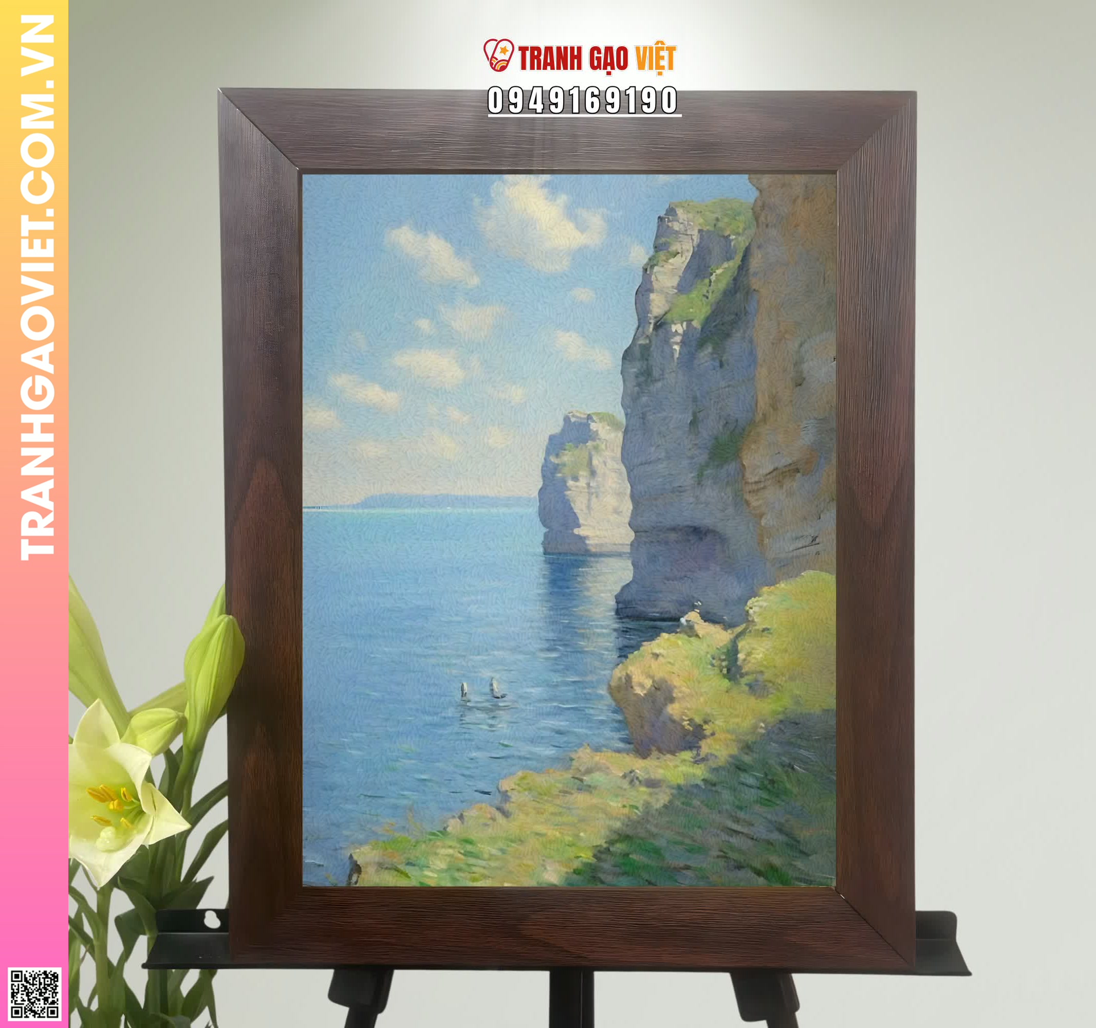 Tranh Gạo Màu Góc Trên Đảo Xa Hình ảnh Tranh Gạo Màu Góc Trên Đảo Xa - Ảnh thực tế sản phẩm Tranh Gạo