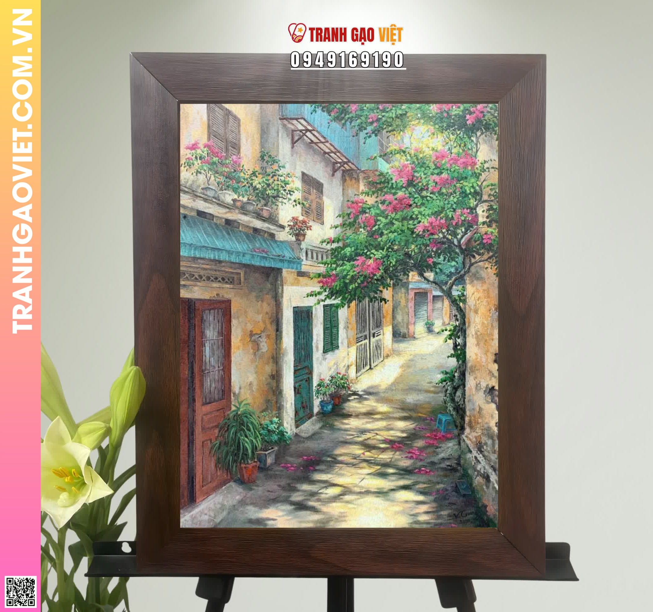 Tranh Gạo Màu Góc Về Nhà Hình ảnh Tranh Gạo Màu Góc Về Nhà - Ảnh thực tế sản phẩm Tranh Gạo