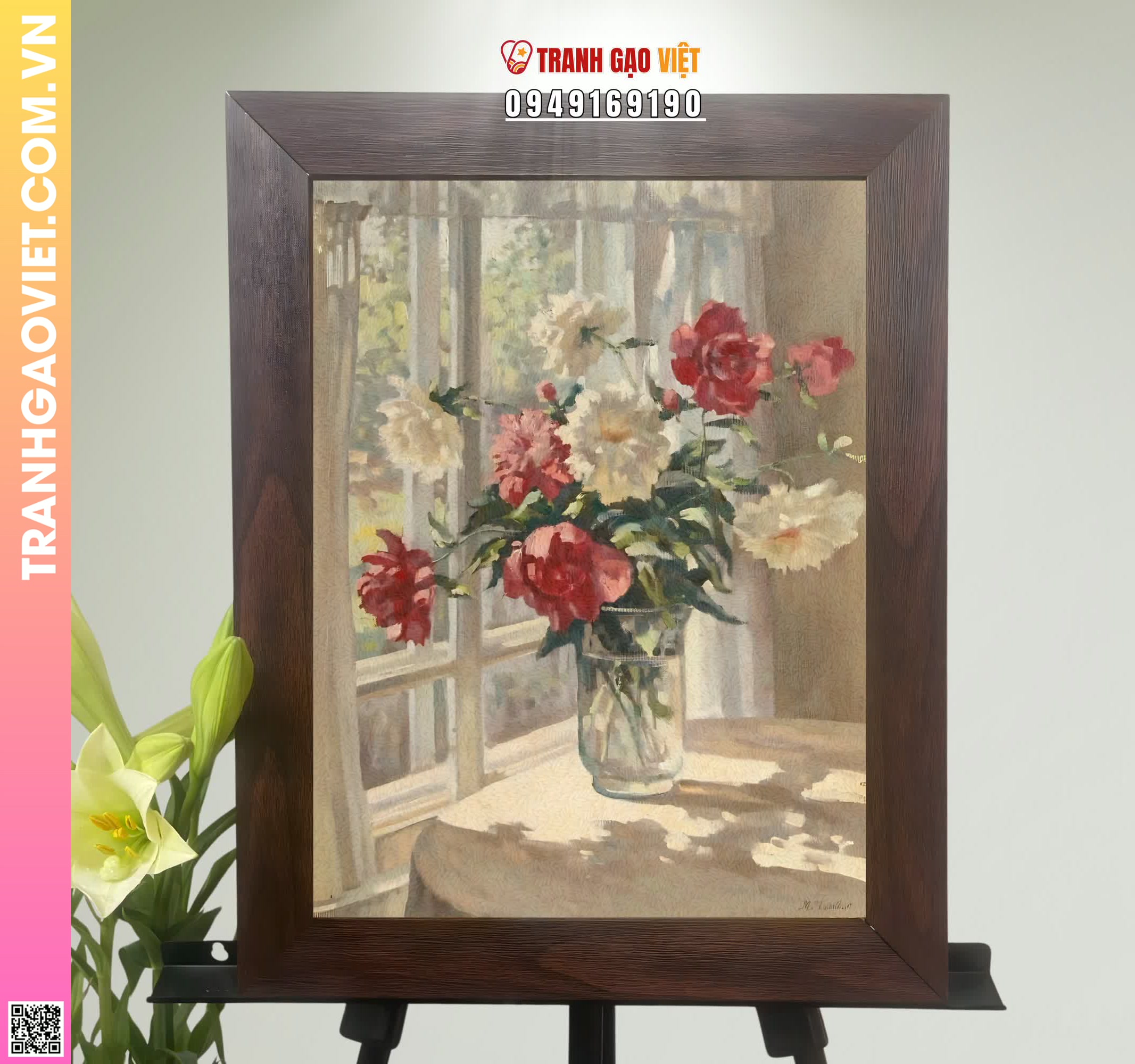 Tranh Gạo Màu Hoa Và Em Hình ảnh Tranh Gạo Màu Hoa Và Em - Ảnh thực tế sản phẩm Tranh Gạo