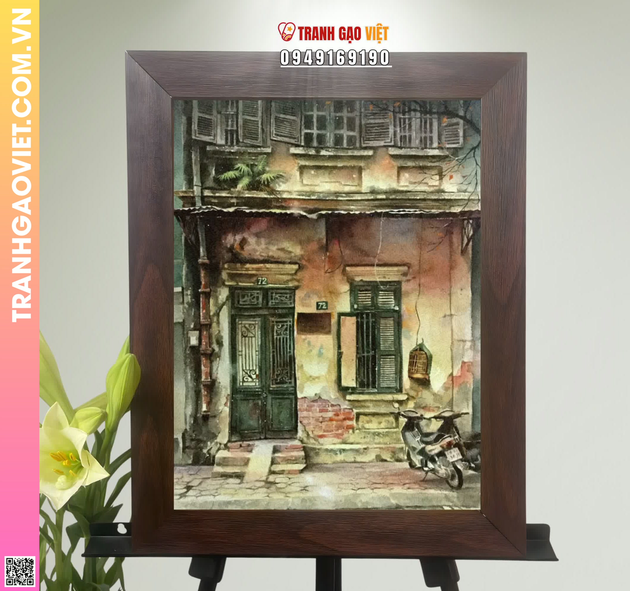 Tranh Gạo Màu Ký Ức Nhà Xưa Hình ảnh Tranh Gạo Màu Ký Ức Nhà Xưa - Ảnh thực tế sản phẩm Tranh Gạo