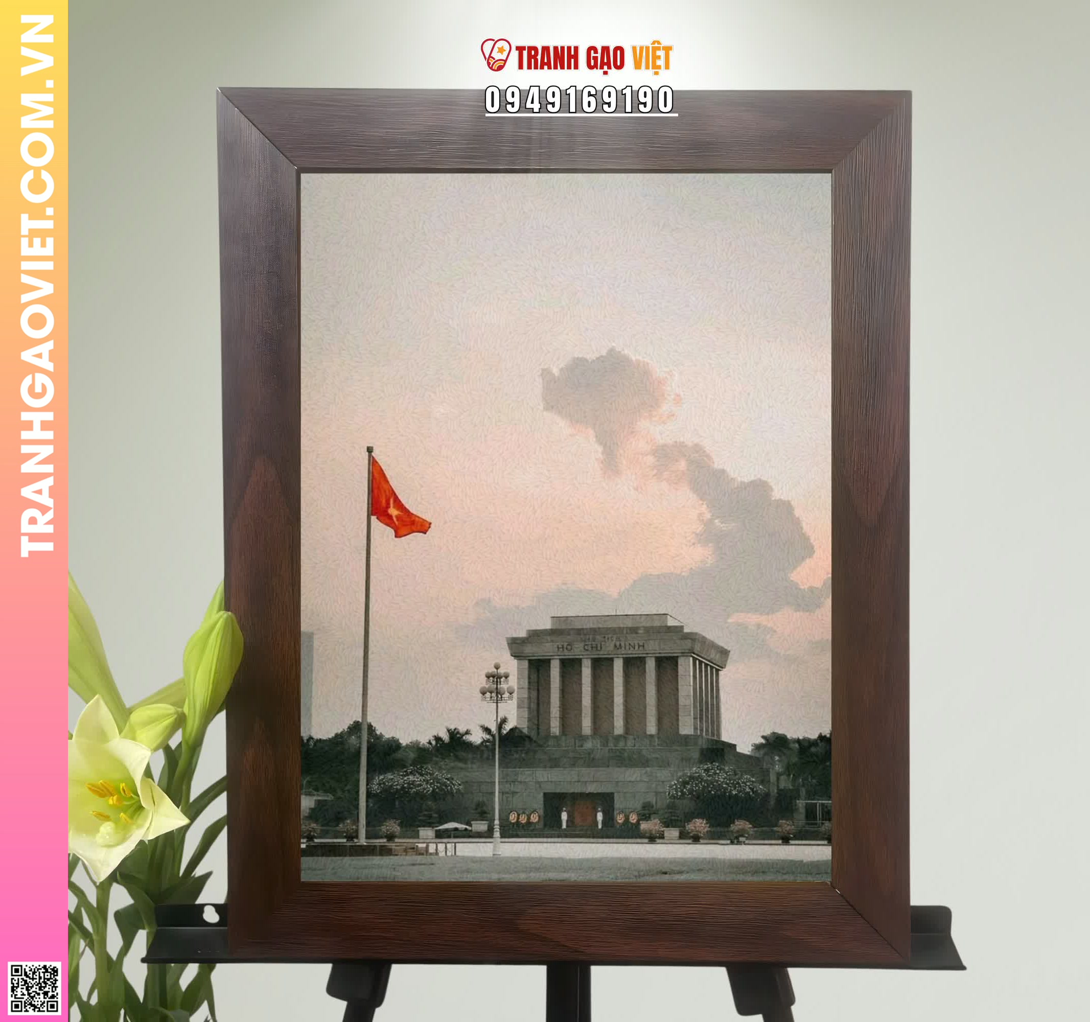 Tranh Gạo Màu Lăng Bác Việt Nam Hình ảnh Tranh Gạo Màu Lăng Bác Việt Nam - Ảnh thực tế sản phẩm Tranh Gạo