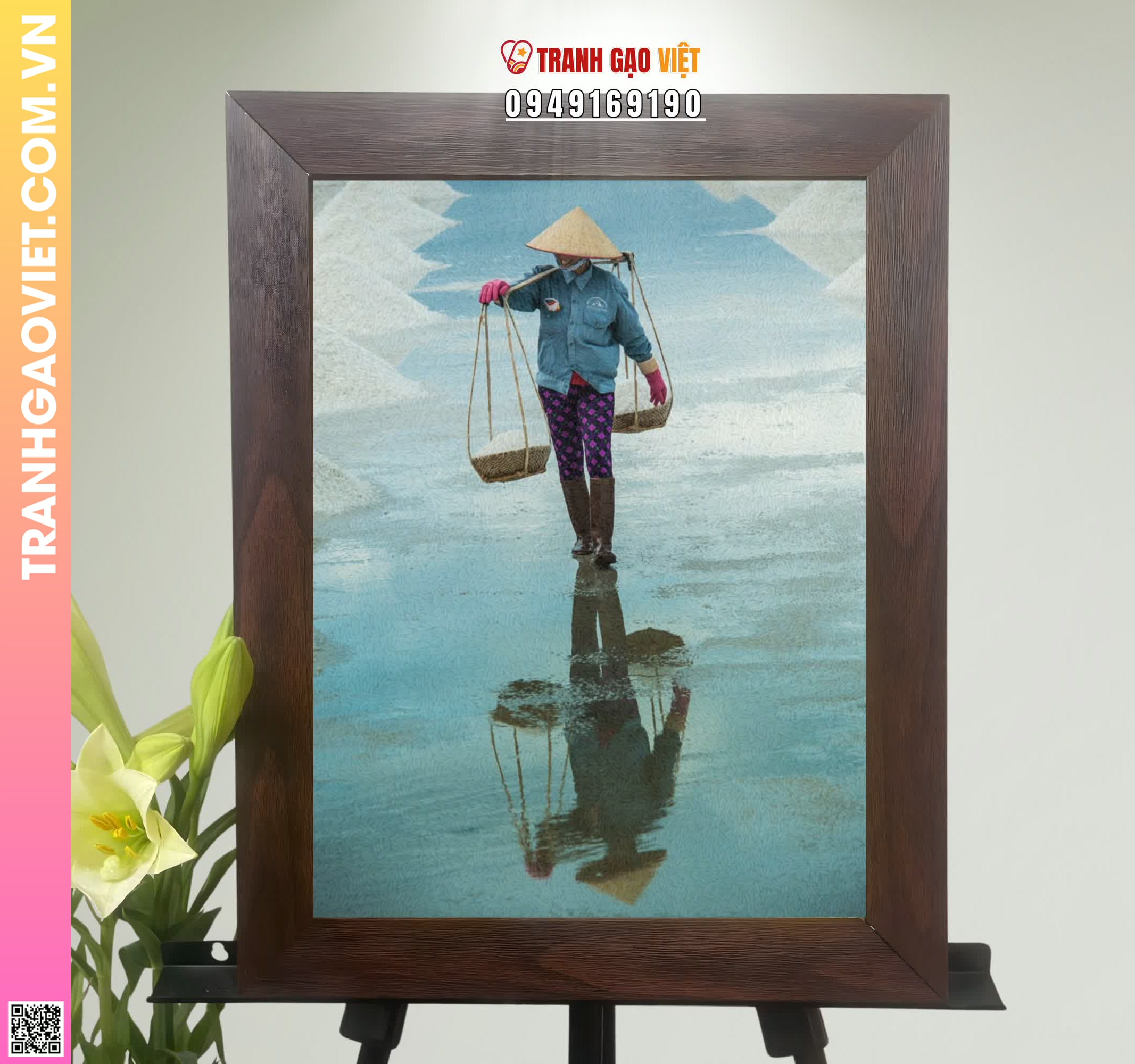 Tranh Gạo Màu Người Mẹ Việt Nam Hình ảnh Tranh Gạo Màu Người Mẹ Việt Nam - Ảnh thực tế sản phẩm Tranh Gạo