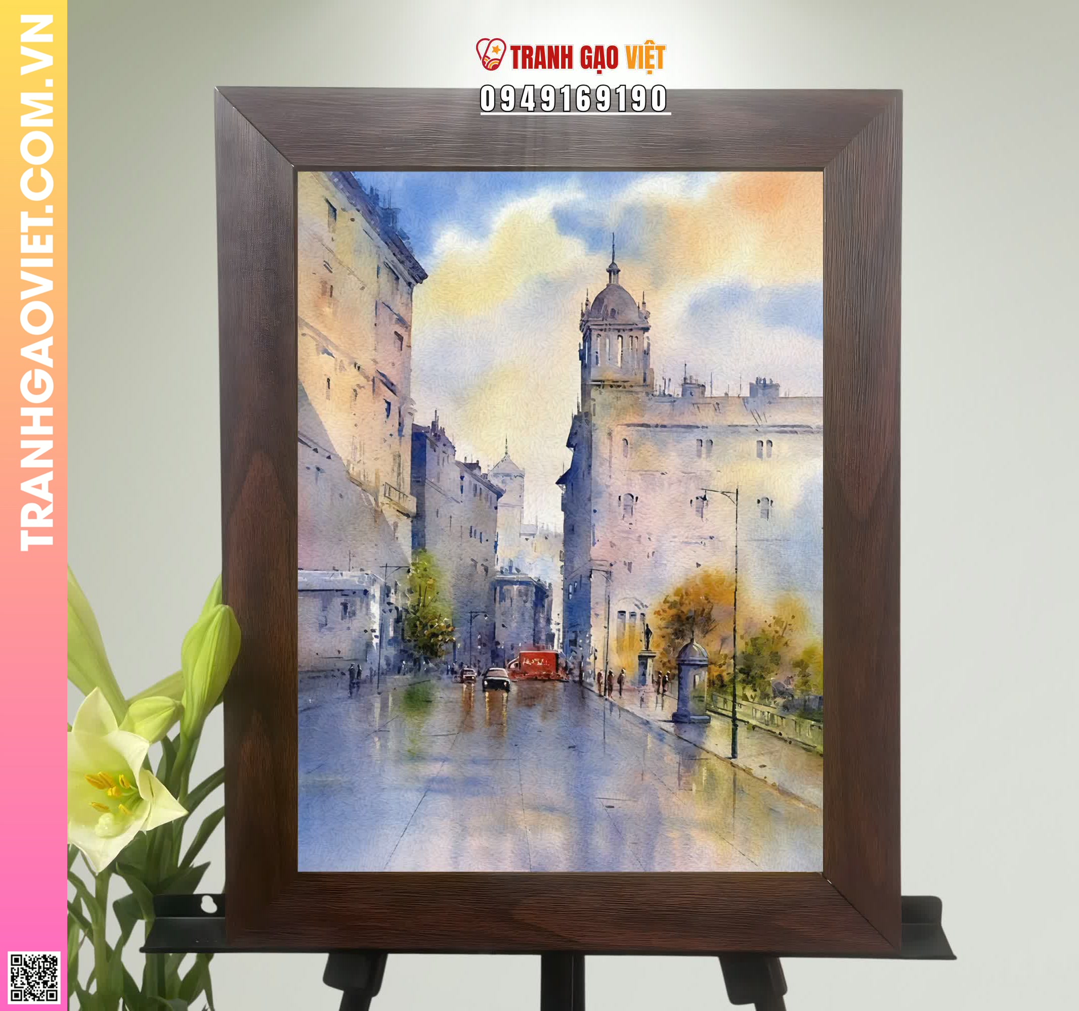 Tranh Gạo Màu Thành Phố Đông Âu Hình ảnh Tranh Gạo Màu Thành Phố Đông Âu - Ảnh thực tế sản phẩm Tranh Gạo