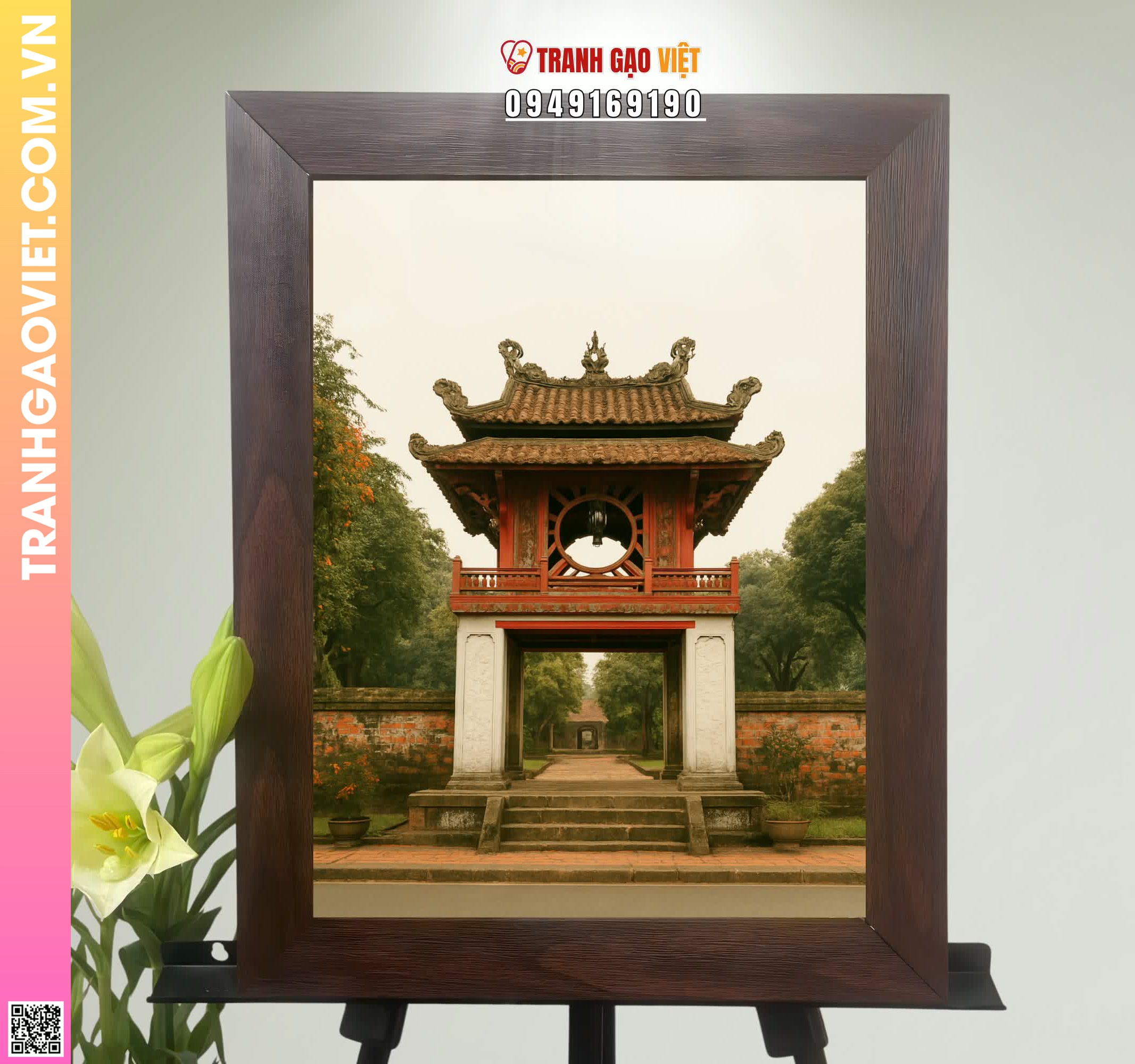 Tranh Gạo Màu Văn Miếu Môn Hình ảnh Tranh Gạo Màu Văn Miếu Môn - Ảnh thực tế sản phẩm Tranh Gạo