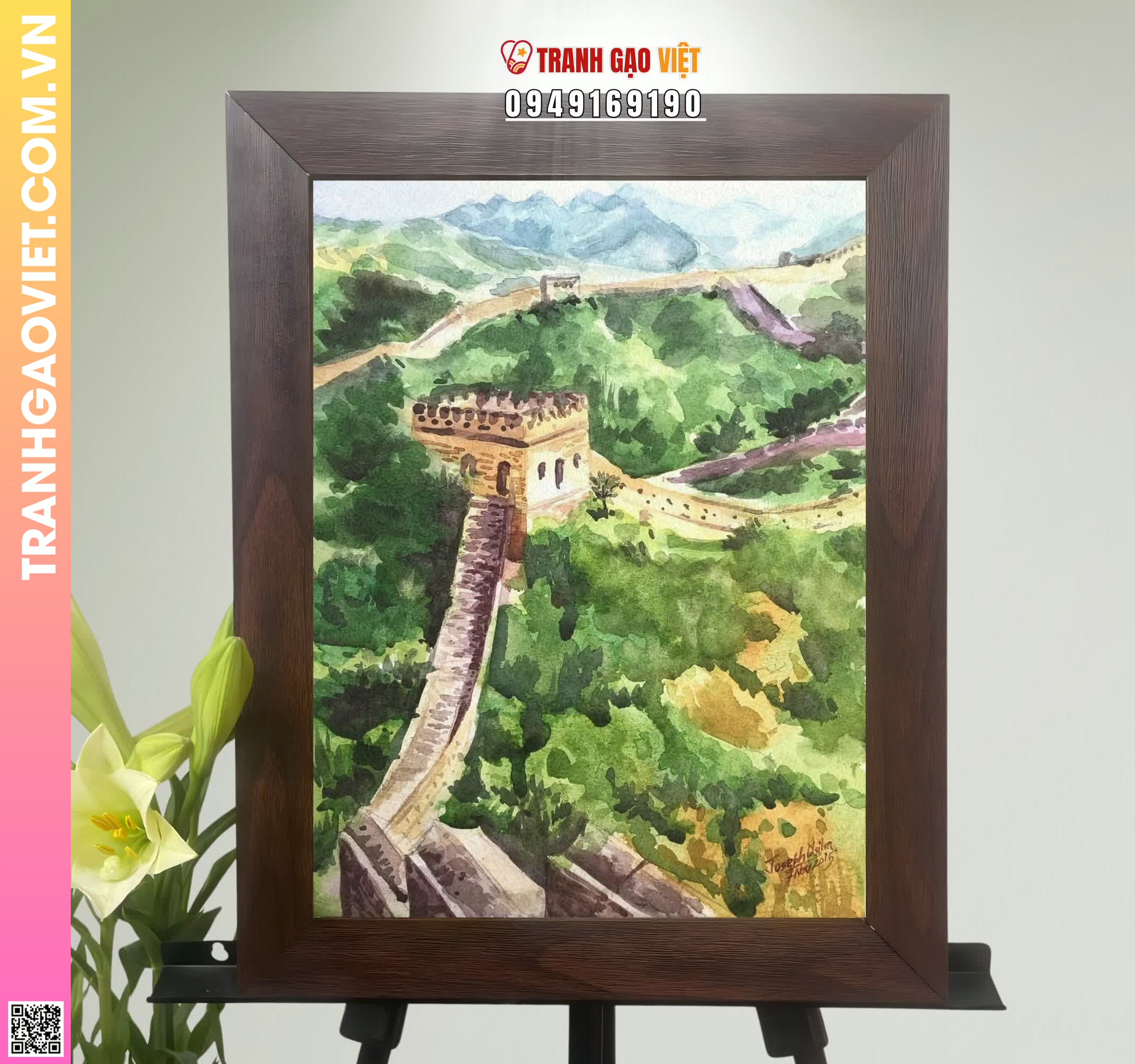 Tranh Gạo Màu Vạn Lý Trường Thành Hình ảnh Tranh Gạo Màu Vạn Lý Trường Thành - Ảnh thực tế sản phẩm Tranh Gạo