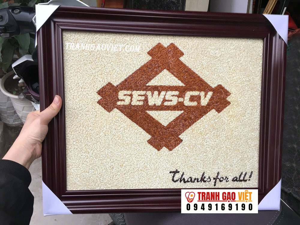 Tranh gạo logo SEWS Hình ảnh Tranh gạo logo SEWS - Ảnh thực tế sản phẩm Tranh Gạo