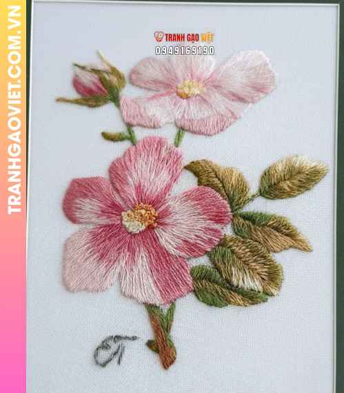 Trannh Thêu Vẻ Đẹp Mong Manh Của Đoá Hoa Xuân - Ảnh 2