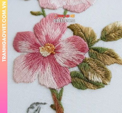 Trannh Thêu Vẻ Đẹp Mong Manh Của Đoá Hoa Xuân - Ảnh 3
