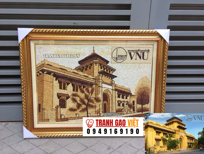 Tranh đặt của Trường ĐHQGHN Hình ảnh Tranh đặt của Trường ĐHQGHN - Ảnh thực tế sản phẩm Tranh Gạo