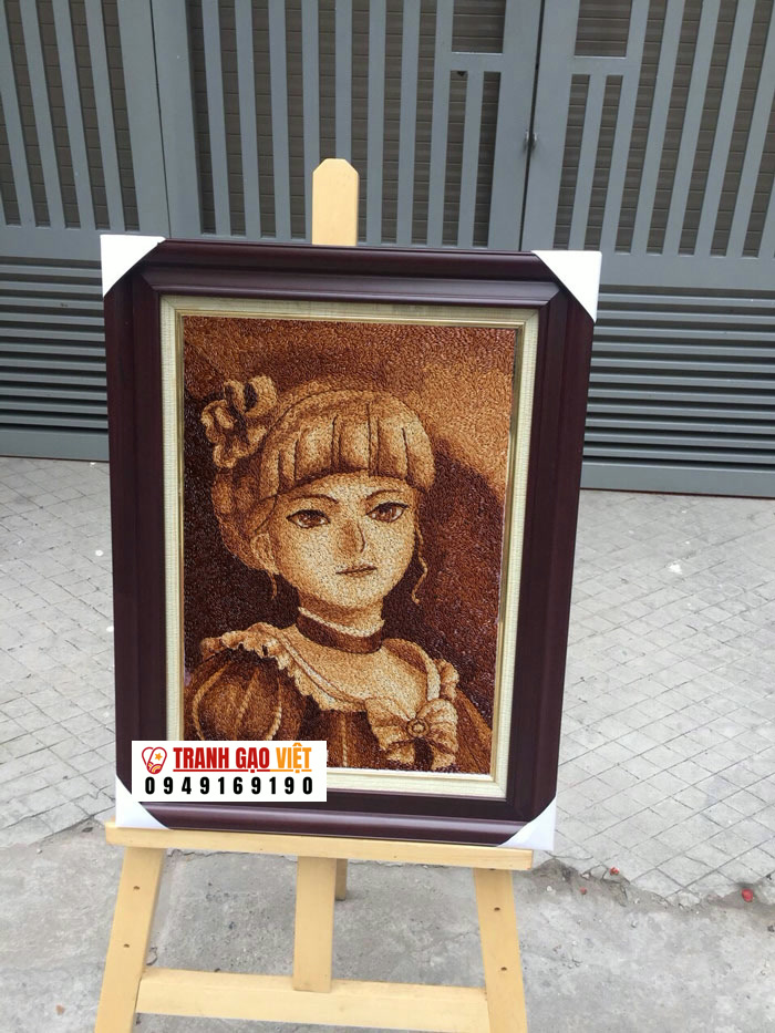 Tranh đặt theo yêu cầu THD-041 Hình ảnh Tranh đặt theo yêu cầu THD-041 - Ảnh thực tế sản phẩm Tranh Gạo