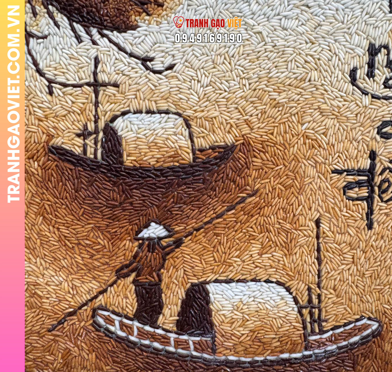 Tranh gạo rang Thầy Cô bản dọc size 50x70 cm - Ảnh 4