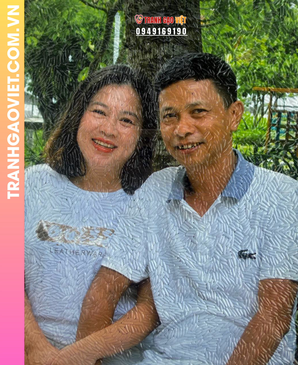Tranh gạo Kỉ niệm ngày cưới - Ảnh 2