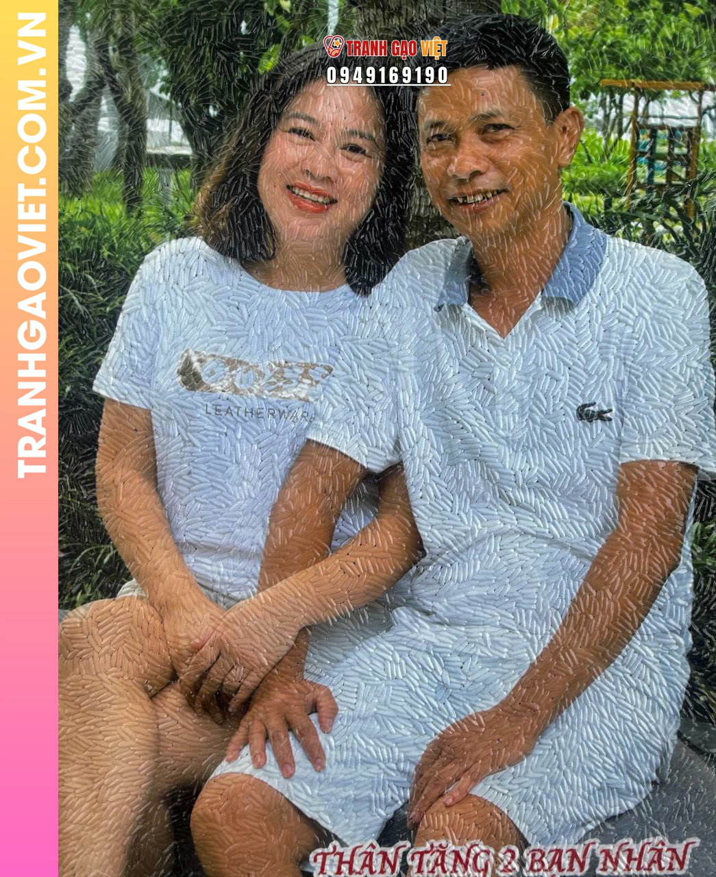 Tranh gạo Kỉ niệm ngày cưới - Ảnh 4