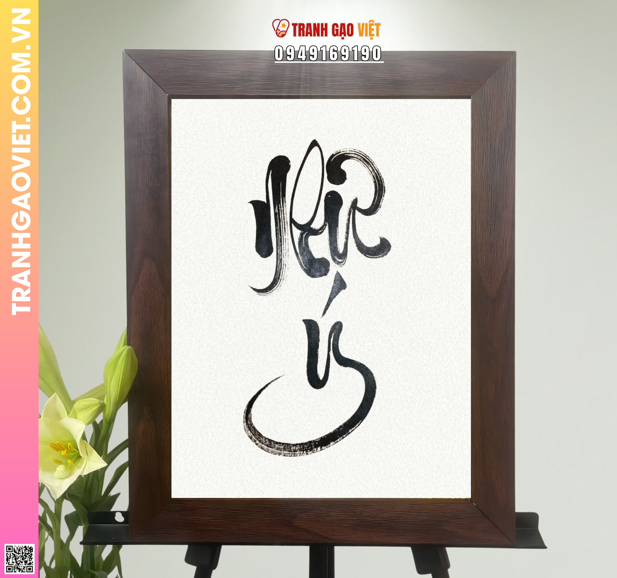 Tranh Gạo Chữ Kệ Hình ảnh Tranh Gạo Chữ Kệ - Ảnh thực tế sản phẩm Tranh Gạo