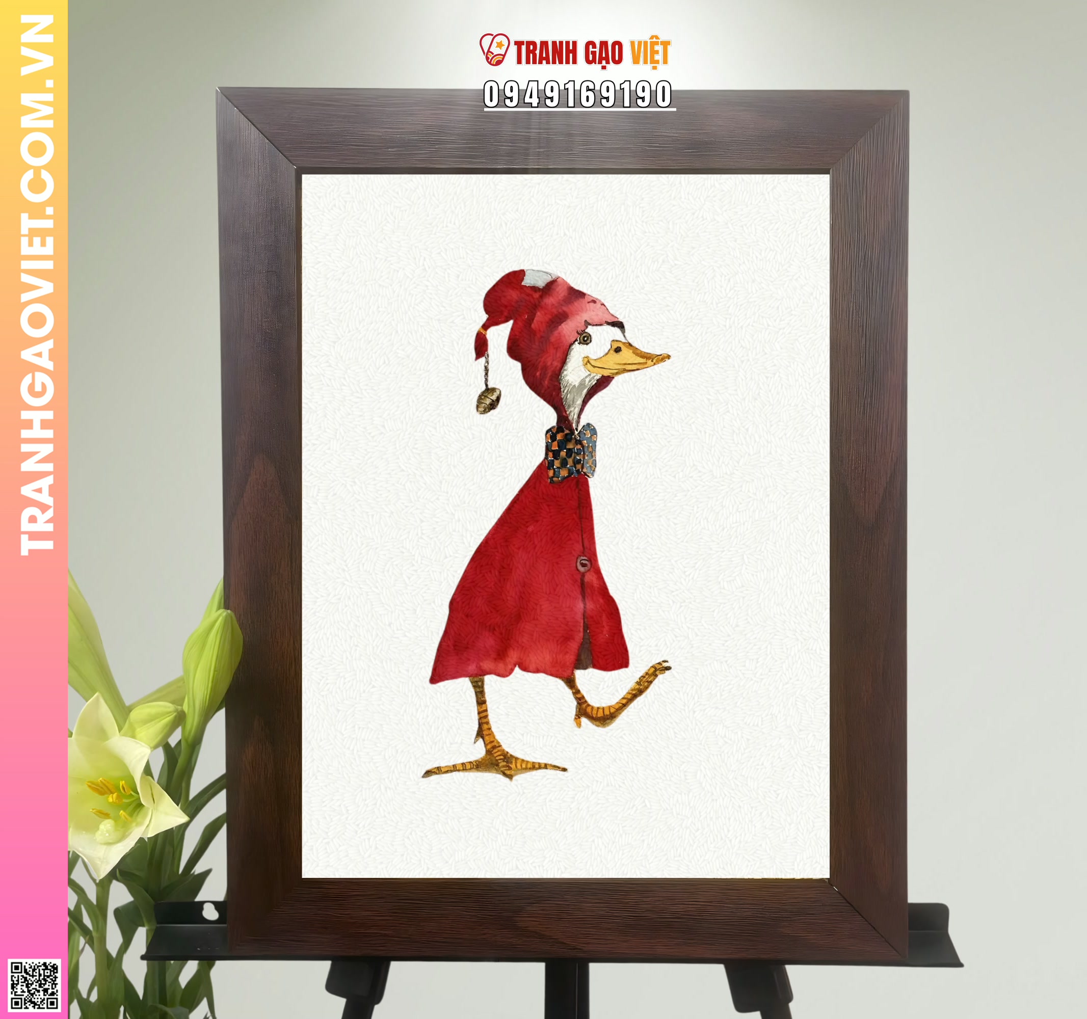 Tranh Gạo Chàng Vịt Hình ảnh Tranh Gạo Chàng Vịt - Ảnh thực tế sản phẩm Tranh Gạo