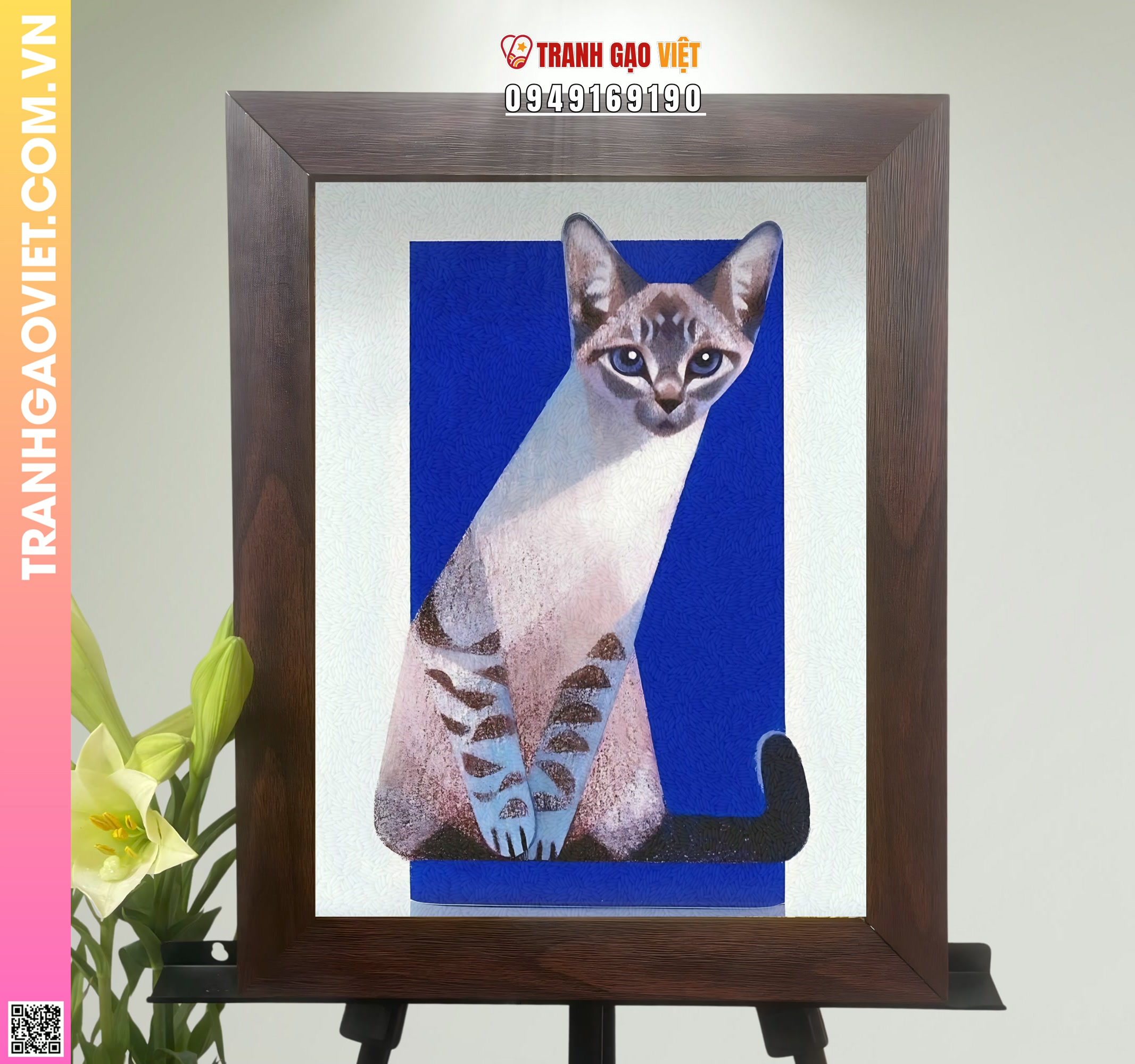 Tranh Gạo Nghệ Thuật Mèo Cưng Hình ảnh Tranh Gạo Nghệ Thuật Mèo Cưng - Ảnh thực tế sản phẩm Tranh Gạo