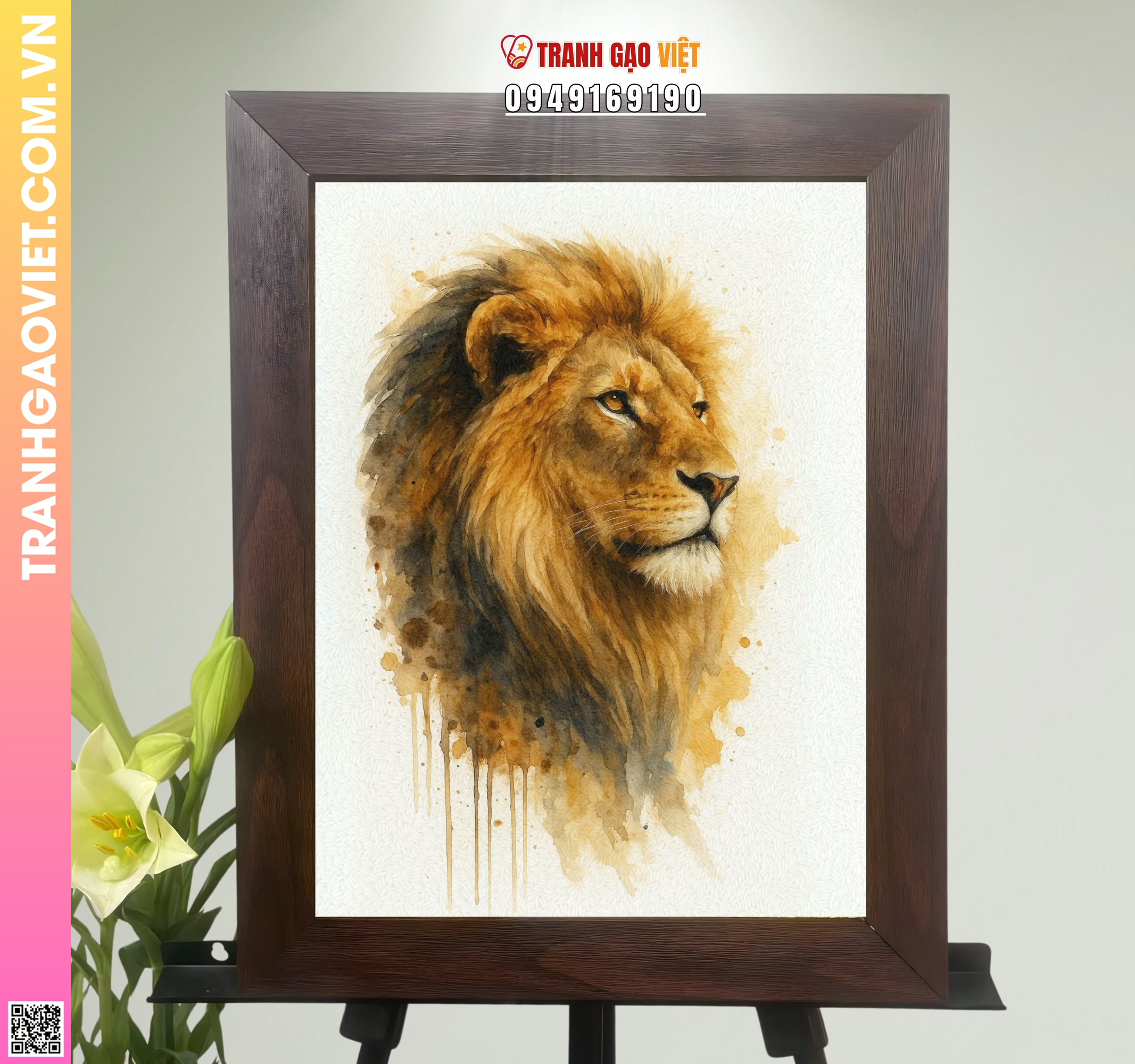 Tranh Gạo Sư Tử Hình ảnh Tranh Gạo Sư Tử - Ảnh thực tế sản phẩm Tranh Gạo