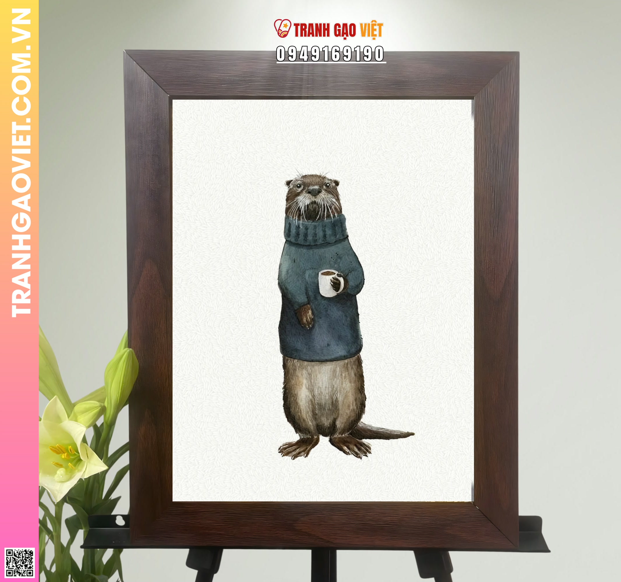 Tranh Gạo Ông Dái Cá Hình ảnh Tranh Gạo Ông Dái Cá - Ảnh thực tế sản phẩm Tranh Gạo