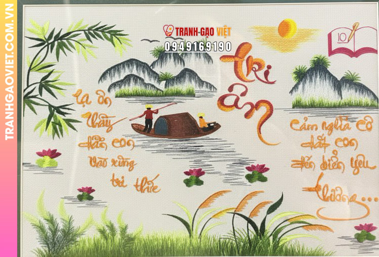 Tranh Thêu Tri Ân Thầy Cô Nghệ Thuật Ý Nghĩa Trang Trí Không Gian Giáo Dục - Ảnh 2