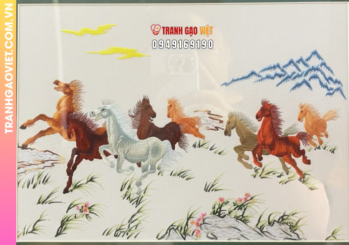 Tranh Thêu Tay Mã Đáo Thành Công Phong Thủy Ý Nghĩa - Ảnh 2