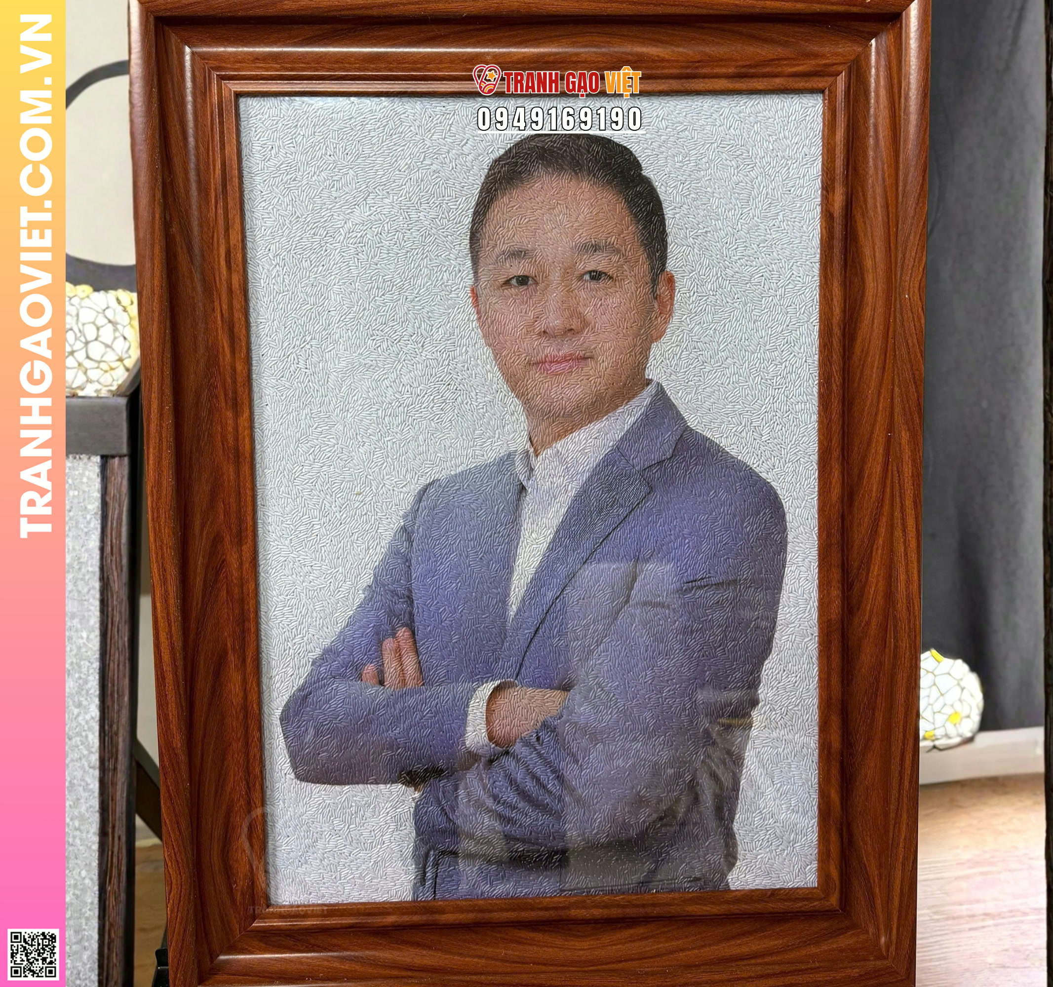 Tranh tặng Sếp món quà đầy ý nghĩa Hình ảnh Tranh tặng Sếp món quà đầy ý nghĩa - Ảnh thực tế sản phẩm Tranh Gạo