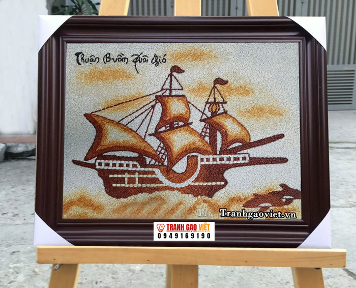 Tranh Thuận buồm xuôi gió Hình ảnh Tranh Thuận buồm xuôi gió - Ảnh thực tế sản phẩm Tranh Gạo