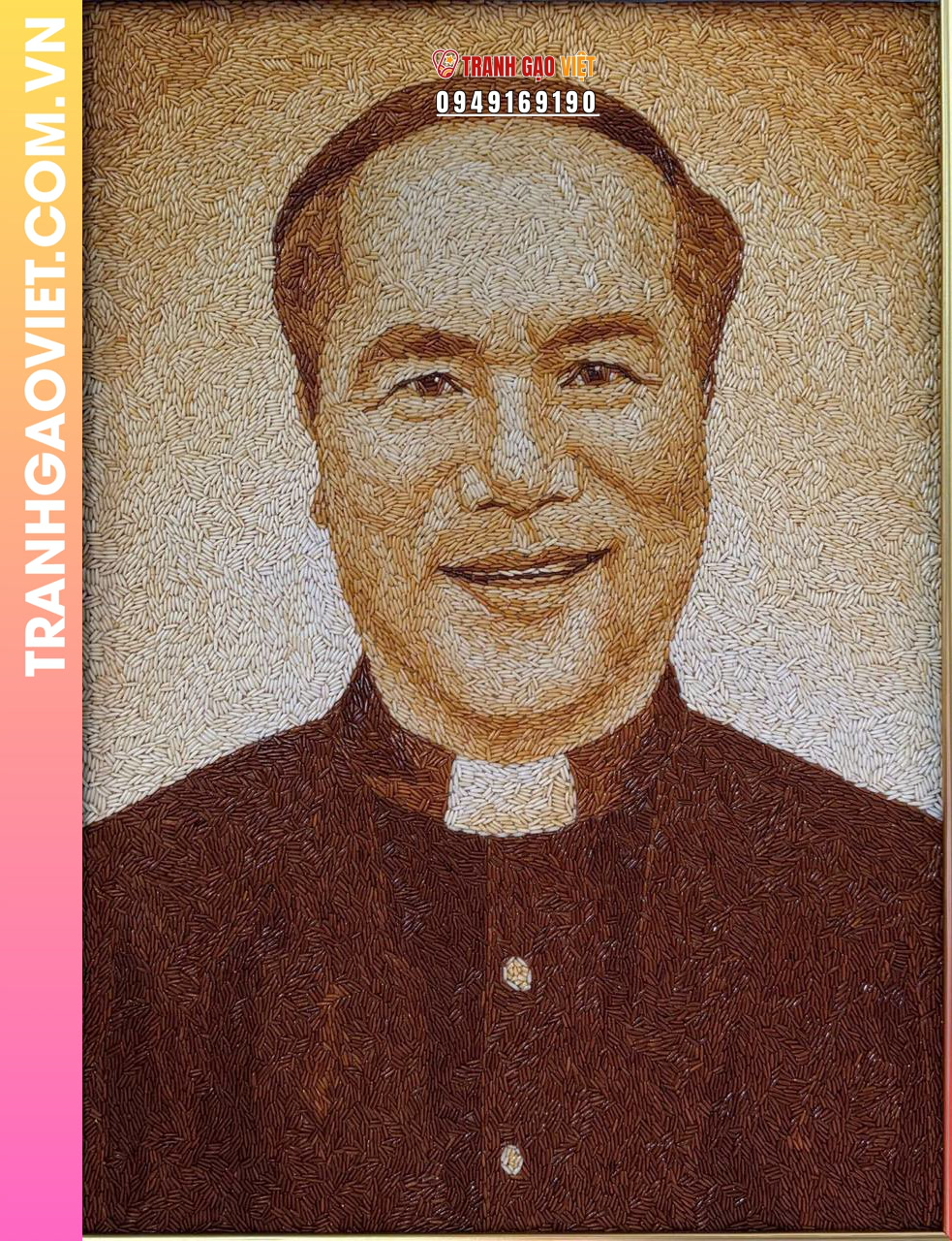 Tranh gạo truyền thần Cha Công Giáo - Ảnh 4