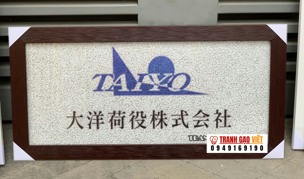 Tranh gạo logo doanh nghiệp, quà tặng đối tác Hình ảnh Tranh gạo logo doanh nghiệp, quà tặng đối tác - Ảnh thực tế sản phẩm Tranh Gạo