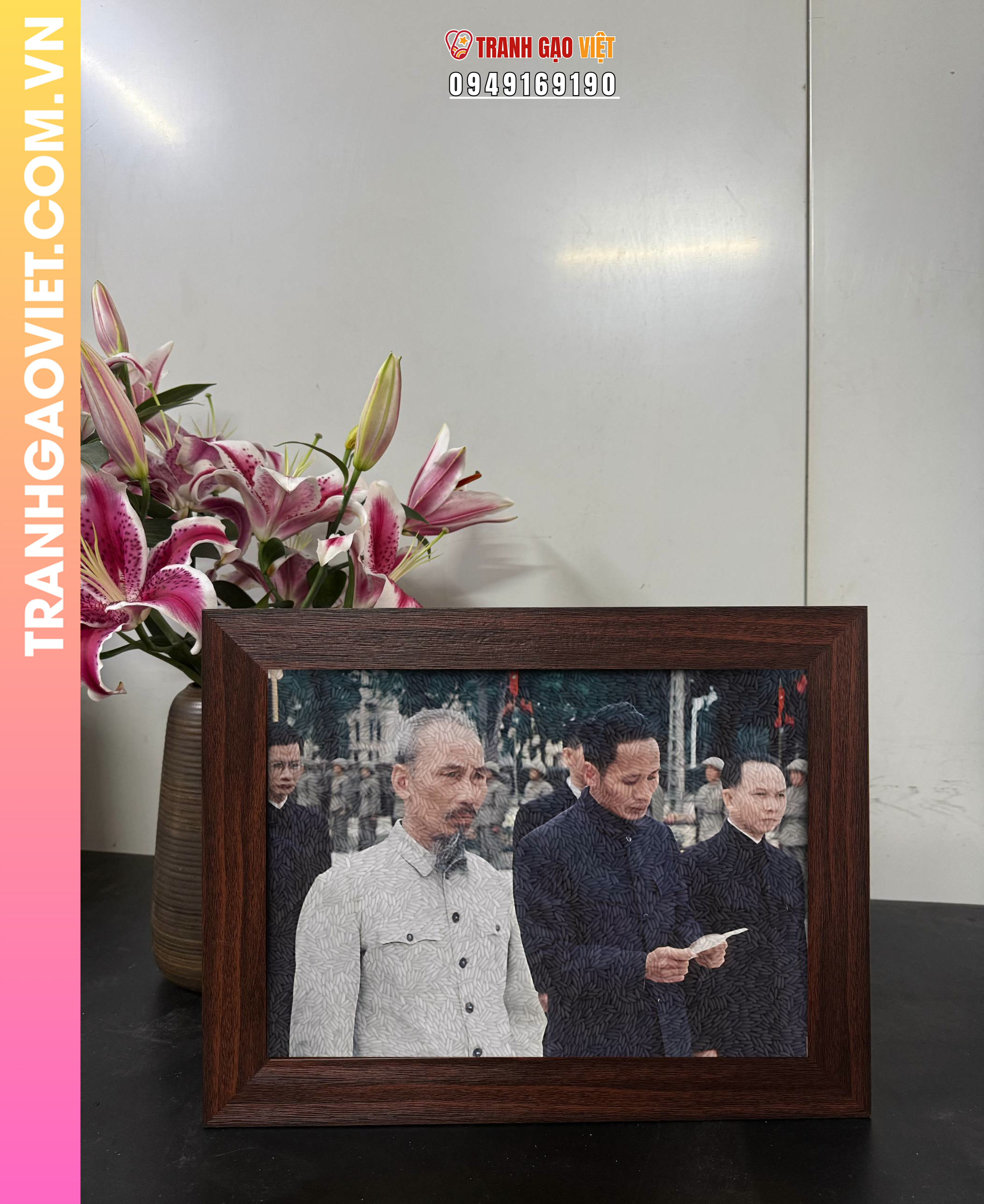 Tranh gạo màu Bác Hồ tại lễ “Mùa đông binh sĩ” - Ảnh 2