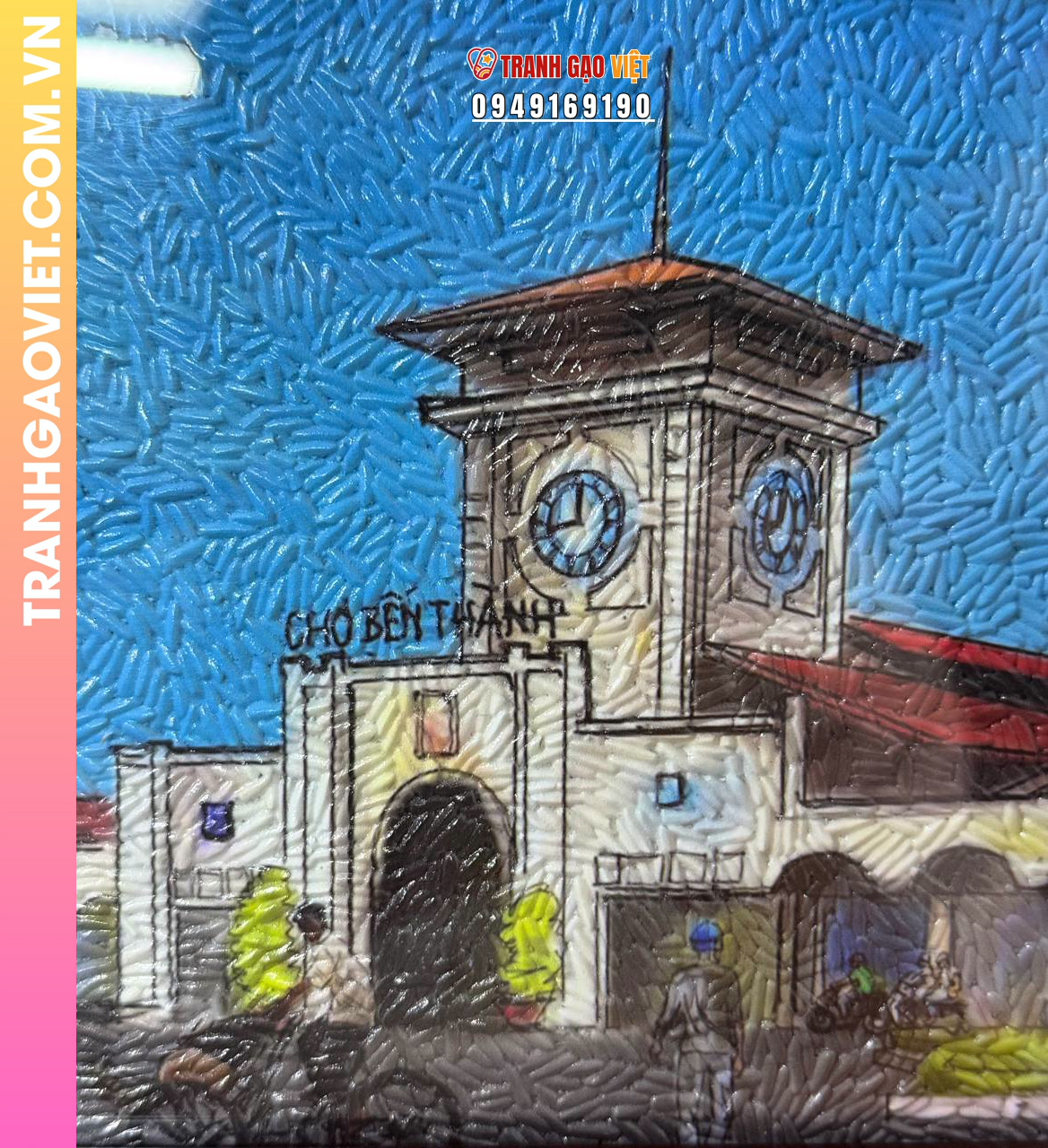 Tranh gạo Chợ Bến Thành - Ảnh 2