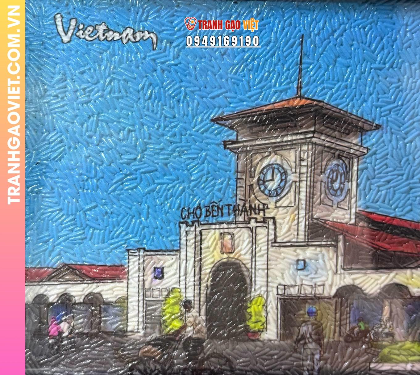 Tranh gạo Chợ Bến Thành - Ảnh 3