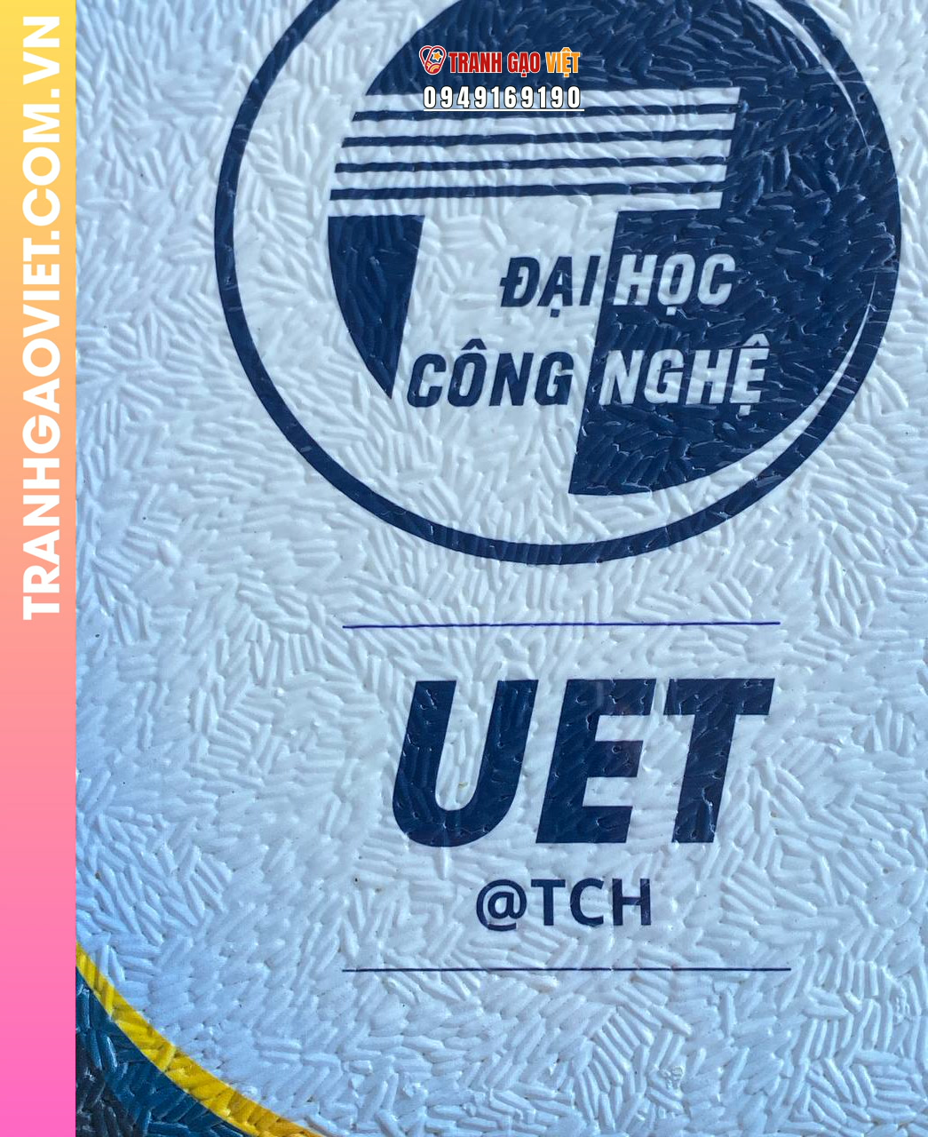 Tranh gạo màu gửi tặng thầy giáo trường Đại Học Công Nghệ - Ảnh 2