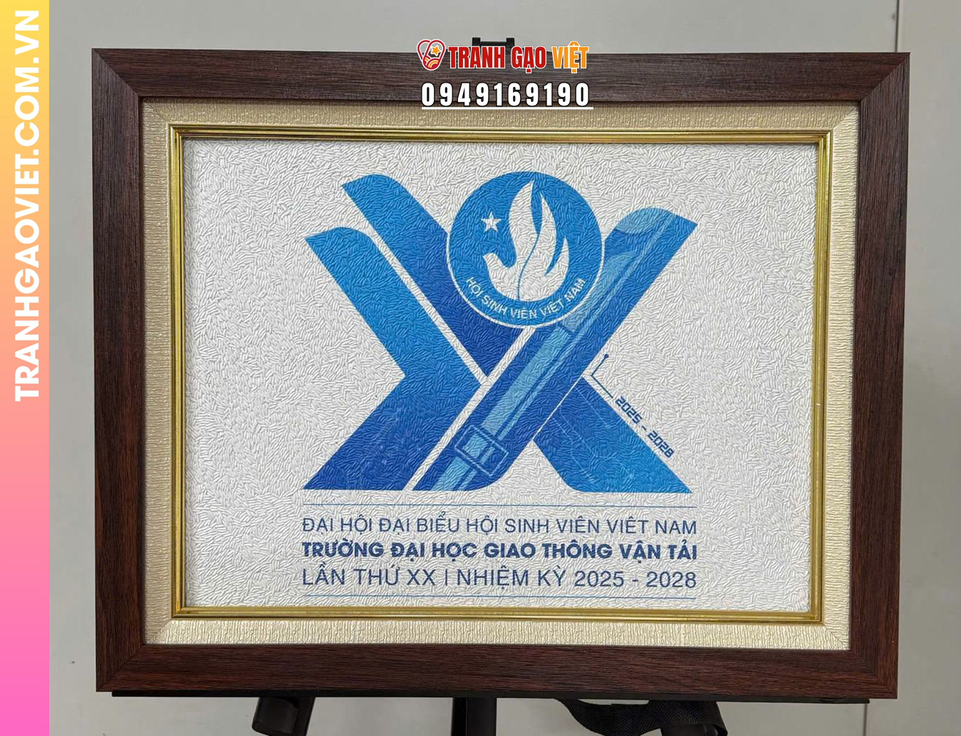 Tranh gạo sự kiện Đoàn Thanh Niên Việt Nam nhiệm kỳ 2025 - 2028