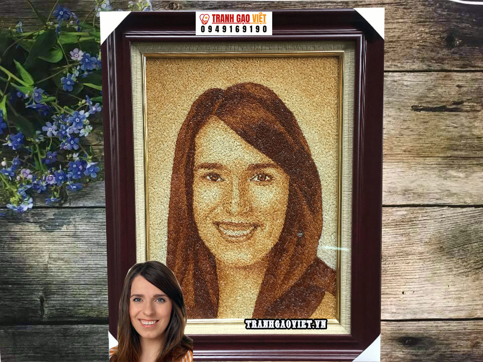 quà tặng người nước ngoài tranh đặt IEC Hình ảnh quà tặng người nước ngoài tranh đặt IEC - Ảnh thực tế sản phẩm Tranh Gạo