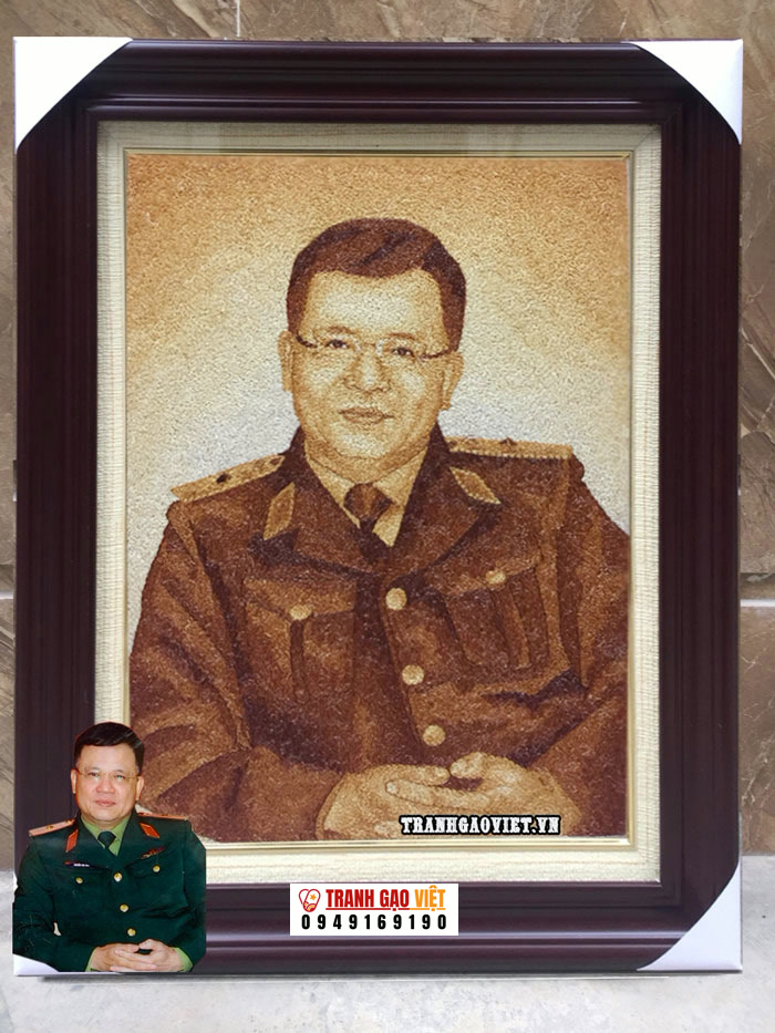 Tranh khách đặt làm quà tặng bố Hình ảnh Tranh khách đặt làm quà tặng bố - Ảnh thực tế sản phẩm Tranh Gạo