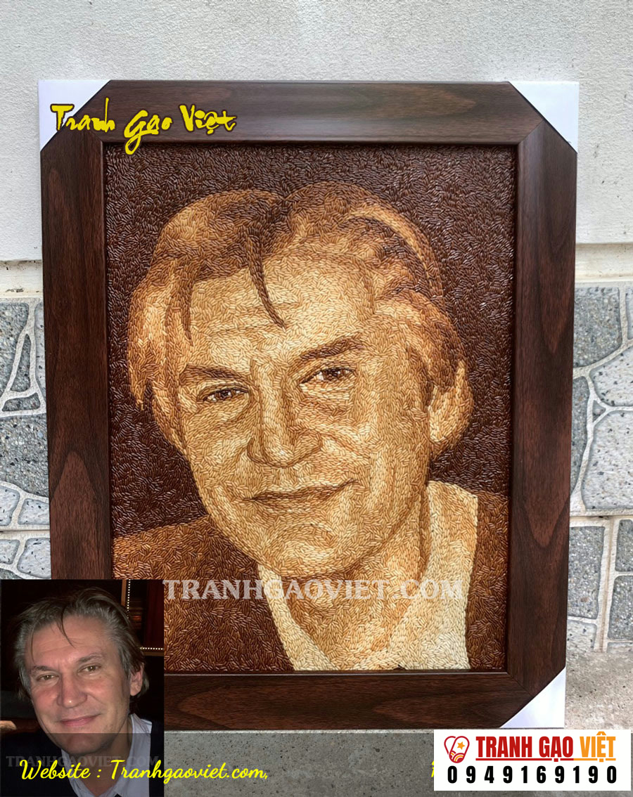 Tranh chân dung người nước ngoài của BV PSHN Hình ảnh Tranh chân dung người nước ngoài của BV PSHN - Ảnh thực tế sản phẩm Tranh Gạo