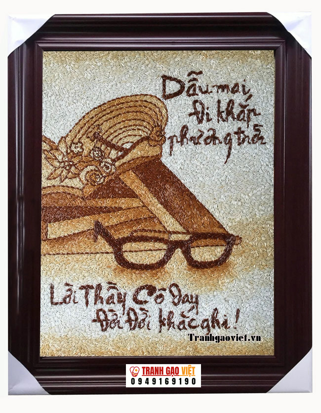Quà tặng thầy cô Hình ảnh Quà tặng thầy cô - Ảnh thực tế sản phẩm Tranh Gạo